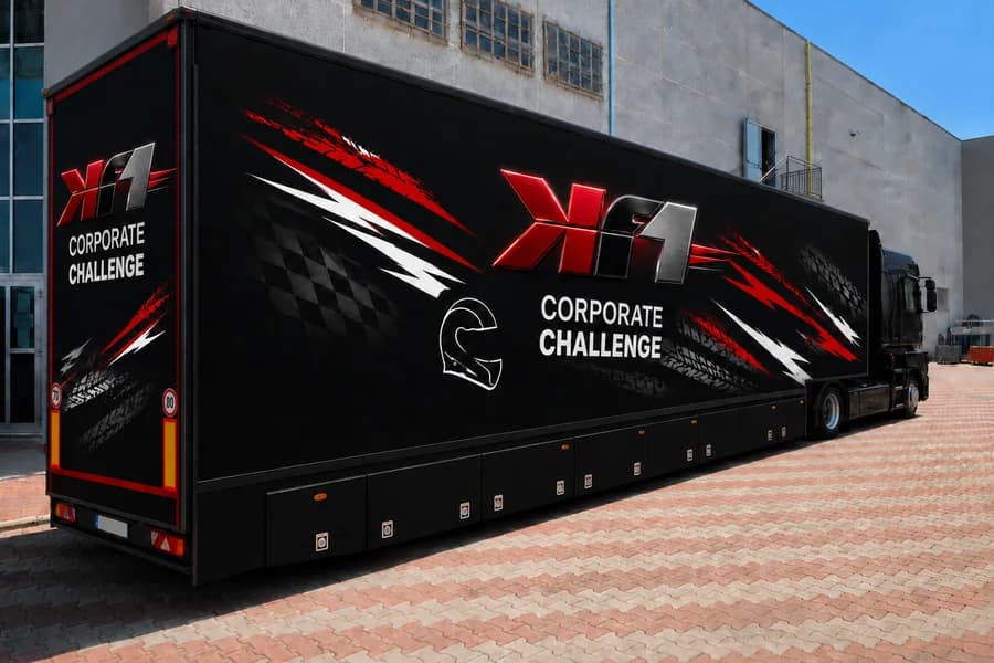 A KF1 transporter in the Corporate Challenge livery